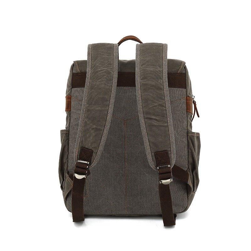 Portátil Mochila Vintage Lona Encerada Para Escola